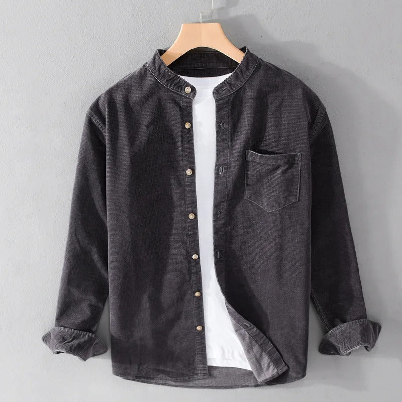 Stand Collar Shirt for Men