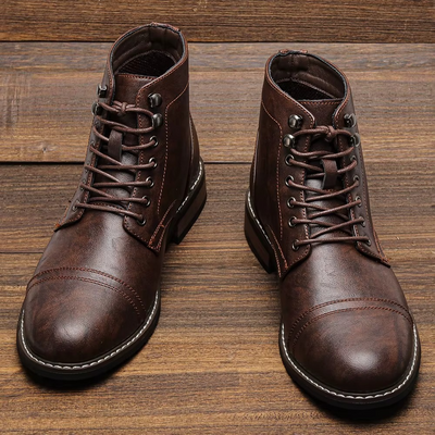 BLENGENS | Bottes en cuir marron