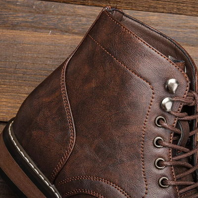 BLENGENS | Bottes en cuir marron