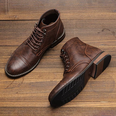 BLENGENS | Bottes en cuir marron