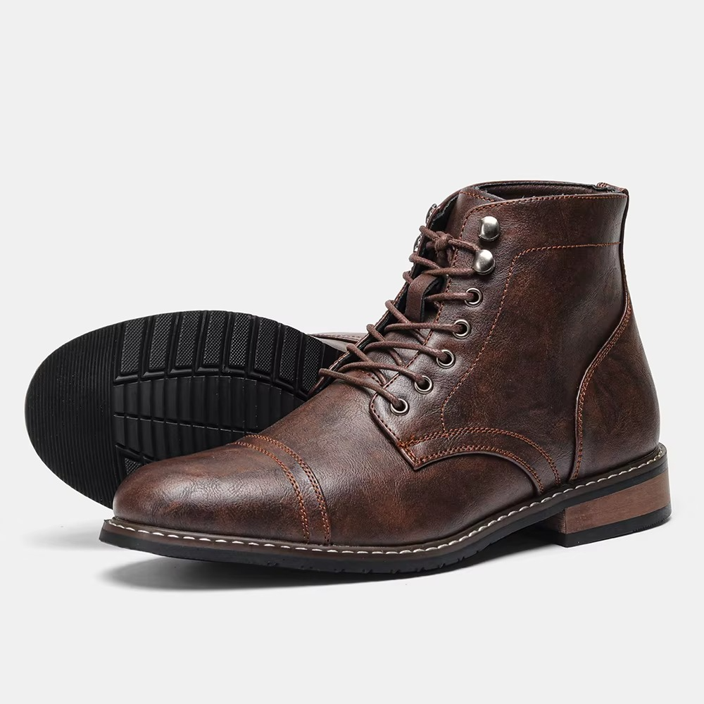 BLENGENS | Bottes en cuir marron