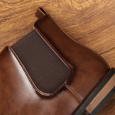 BLENGENS | Bottines en cuir marron pour homme