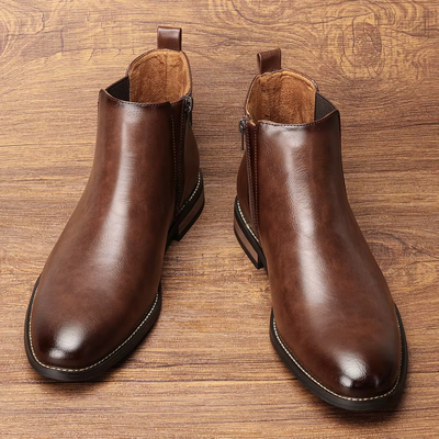 BLENGENS | Bottines en cuir marron pour homme