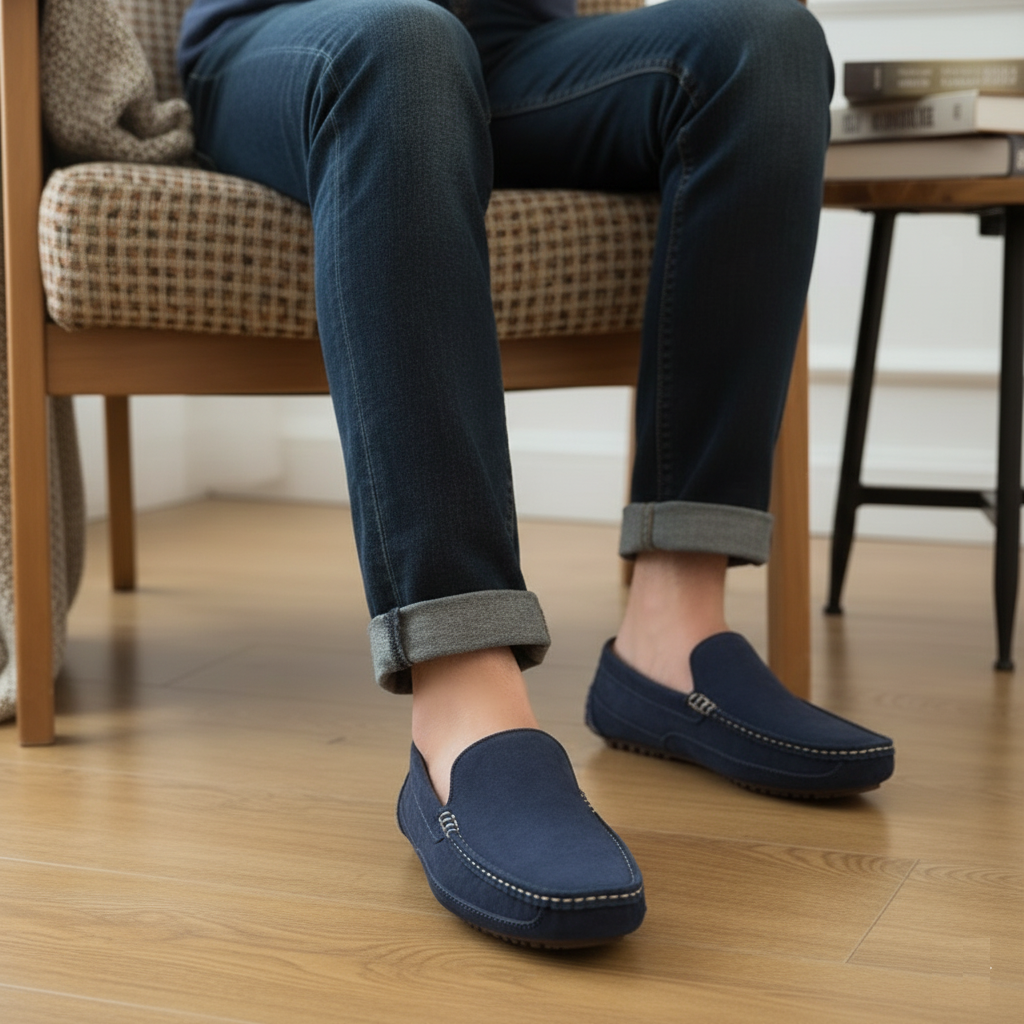 BLENGENS | Mocassins en cuir suédé pour homme