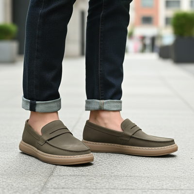 BLENGENS | Mocassins en cuir italien pour hommes